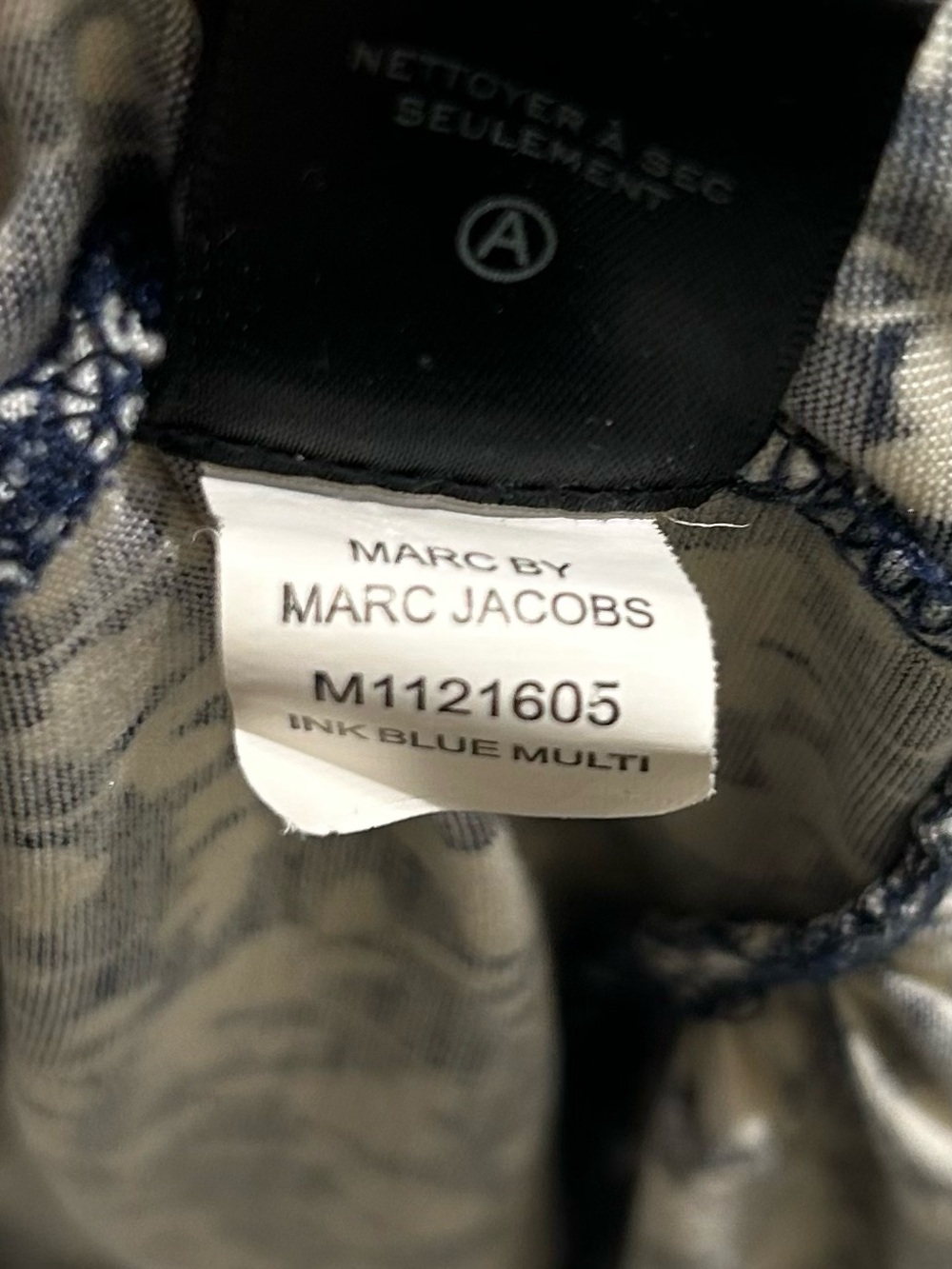 💙 Marc by Marc Jacobs Navy and White Floral Silk & Cotton Blend Knit Midi Dress - Picture 8 of 9